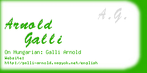 arnold galli business card